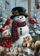 Jolly Snowman Friends Jigsaw Puzzle 1000 Piece